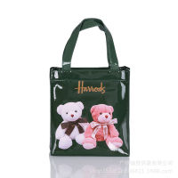 G Little Bear Shoulder Bag Portable Cartoon Storage Bag Office Worker Commuter Bag Square Pvc Bag Mummy Bag Book Bag