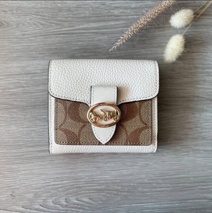 Shop Coach Georgie Small Wallet In Signature Canvas (7250) by