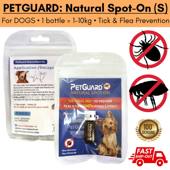 PETGUARD: Natural Spot-On (S) - DOGS. Natural ticks & flea repellant ...