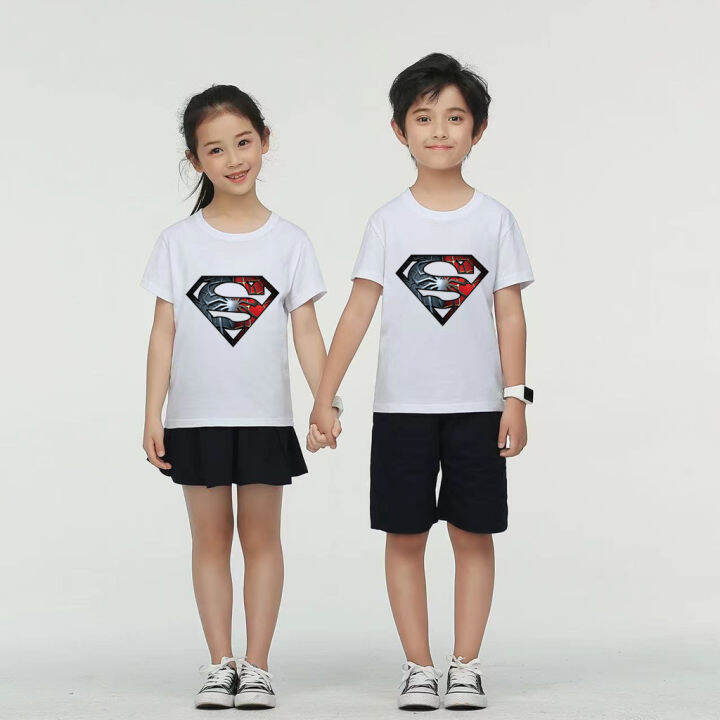 เสื้อผ้าเด็กแฟนชั่น-เสื้อยืดแขนสั้นเด็กหญิงและเสื้อยืดแขนสั้นเด็กชาย-ลายการ์ตูนน่ารัก-ผ้านุ่มใส่สบายมี10สีให้เลือก-h-291
