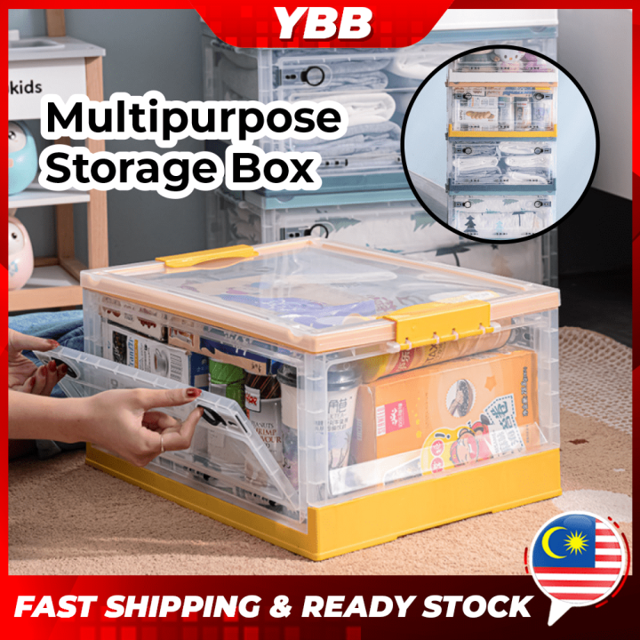 YBB Malaysia Large capacity double opening storage box foldable storage
