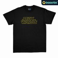 ผ้าฝ้ายแท้ - Stay Waras เสื้อยืด - เสื้อยืด ลาย Star Wars Parodies - เสื้อยืดสตรีทS-4XL  40ES