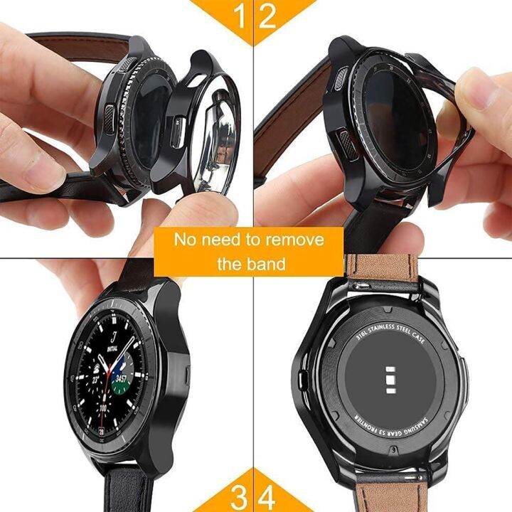 เคสสำหรับ-samsung-galaxy-watch-4แบบคลาสสิกซิลิโคนกันกระแทกและตัวป้องกัน-watch4เคส-galaxy-46มม-42มม-2021