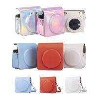 เคสกล้องหนัง PU ย้อนยุคสำหรับ Instax กระเป๋าสะพายไหล่กล้อง SQ1สี่เหลี่ยมสำหรับป้องกันกล้อง SQ1สี่เหลี่ยม