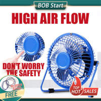 【BOB】Creative 4 inch USB mini fan 4 inch iron wrought aluminum leaf small electric fan 4 inch small electric fan for student dormitory fan portable fan table fan mini