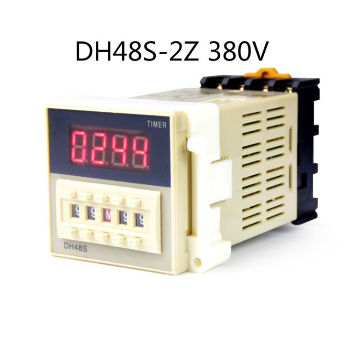ดิจิตอลจอแสดงผลรีเลย์-dh48s-2z-สองชุด-delay-รายชื่อ-dh48s-2z-380v-ฐาน