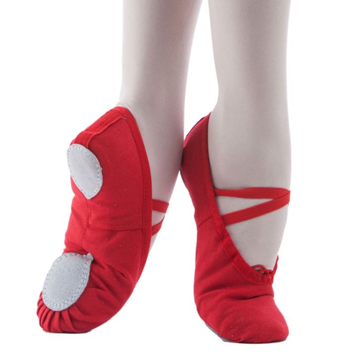รองเท้าเต้นรำบัลเล่ต์สำหรับผู้ชายผู้หญิง-รองเท้าผ้าใบซ้อมเต้นรองเท้าแตะโยคะเด็กผู้หญิงเด็กผู้ชายไซส์28-45