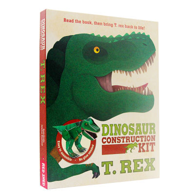 Dinosaur model Book Dinosaur construction kit T. rex original English Picture Book Childrens Dinosaur popular science books dinosaur story books manual books