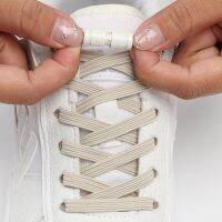 New Capsule Lock Shoelaces Without ties Elastic Laces Sneakers No Tie Shoe laces Kids Adult 8MM Flat Rubber Shoelace for Shoes