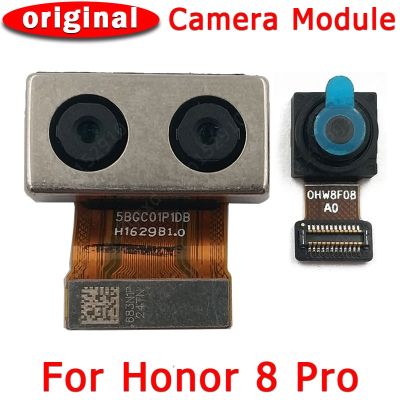 กล้องด้านหน้าด้านหลังของแท้สำหรับ Honor 8 Pro 8Pro โมดูลกล้องหันหน้าหลักสายเคเบิลงอได้อะไหล่สำรอง