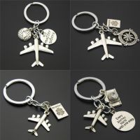 1pc Earth Airplane Keychains No Matter Where Pendant Travel Keyring Friendship Handmade Jewelry Diy Gift For Traveler