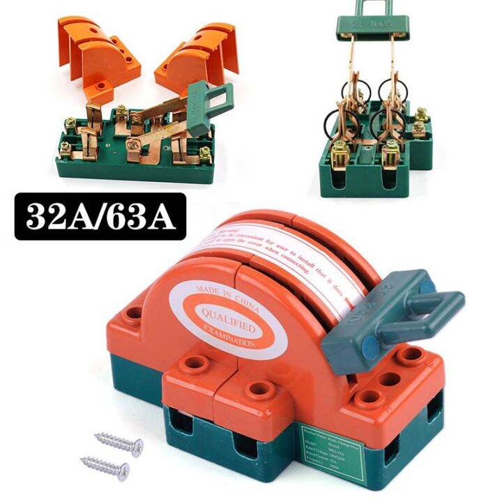 HK2P32A63A Two Pole Double Throw Knife Disconnect Switch DPDT