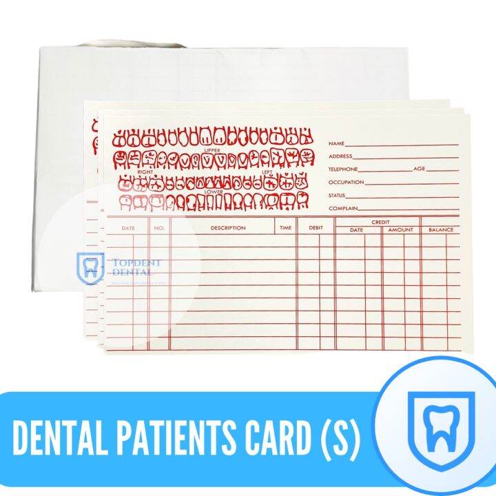 Dental Patient Record Card (100pcs)☼ Lazada PH