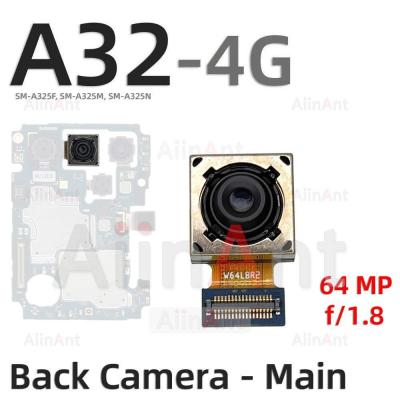กล้องด้านหน้าด้านหลังมาโครขนาดเล็กความลึกกว้างหลักกล้องมองหลังสายเคเบิ้ลยืดหยุ่นสำหรับ Samsung Galaxy A32 5G 4G A325F A326B A326U