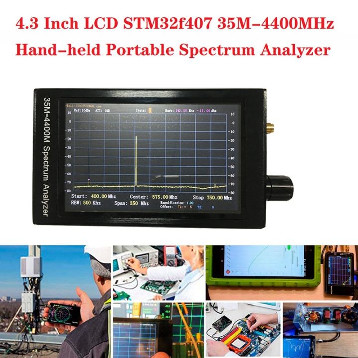 35M-4400MHz 50Ω Hand-Held Portable Spectrum Analyzer STM32F407 RF High ...