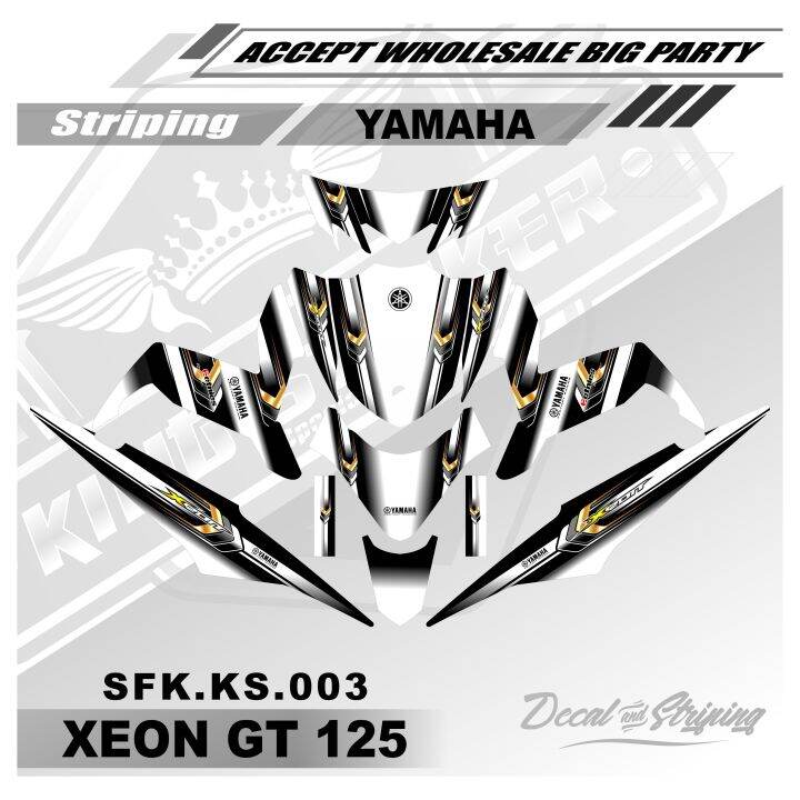 Sticker Striping Decal Full Body Yamaha Xeon Gt Striping Motor