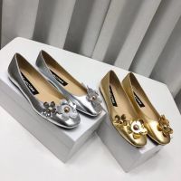 2023 new Ladys Fashion Flower-shaped embellished comfortable sheep leather flat shoes casual shoes