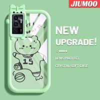 เคส JIUMOO สำหรับ VIVO V23E 4G V23E 5G เคส Y75ลายการ์ตูนหมีกีฬาสีสันสดใสเคสนิ่มสำหรับเลนส์เคสมือถือความคิดสร้างสรรค์โปร่งใสเรียบง่ายฝาครอบป้องกันซิลิโคน