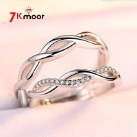 Silver Color Engagement Ring Couple LoversRing For Man and Women Rings Adjustable Rings Love Fashion Silver Ring