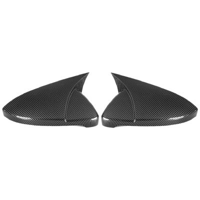 Horn Carbon Fiber Mirror Cover Carbon Fiber Horn Rearview Mirror Caps is Available for Volkswagen Golf Mk7 Mk7.5 Gti Gtd R