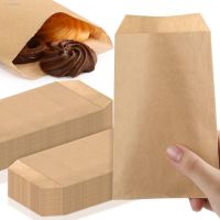 ❐☄ 100pcs Small Flat Kraft Paper Bags Brown Envelopes Paper Bags for Bakery Cookies Party Favor Gift Bag