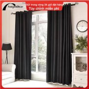 Blackout Curtain Thicken Bedroom Black Solid Window Panel Drapes Living