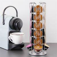 【YF】 Prateleiras De Armazenamento Cápsula Café Nescafé Suporte Rotativo Metal Dolce Gusto Vagens 24 Copos