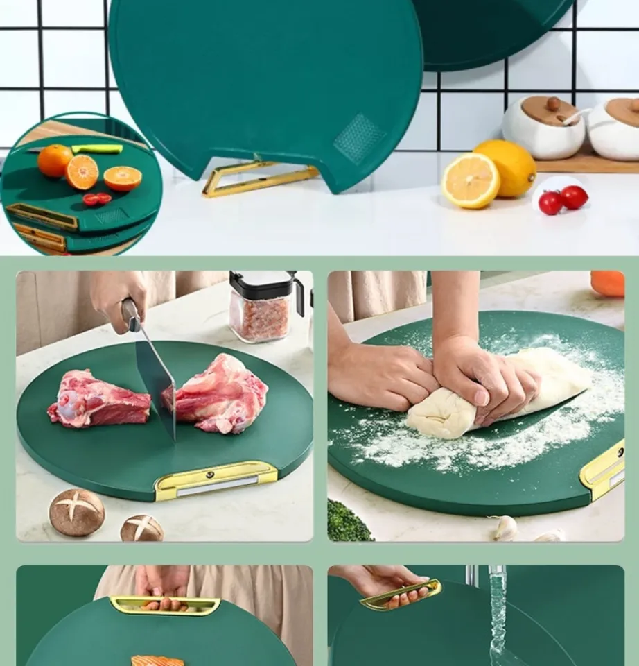 VonShef Plastic Cut & Drain Double-Sided Antimicrobial Cutting Board