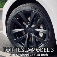 4PCS Hub Cap Performance เปลี่ยนล้อหมวก18นิ้วรถยนต์ Hubcap ขอบเต็มอุปกรณ์เสริมสำหรับ Tesla รุ่น3 2021 2023