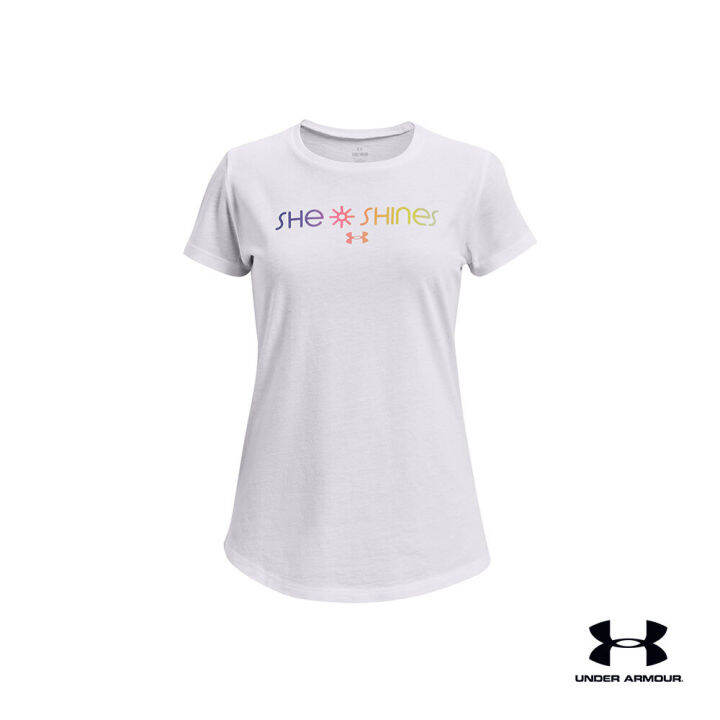 under-armour-ua-girls-she-shines-gradient-short-sleeve-อันเดอร์-อาร์มเมอร์-เสื้อเทรนนิ่ง-สำหรับเด็กผู้หญิง