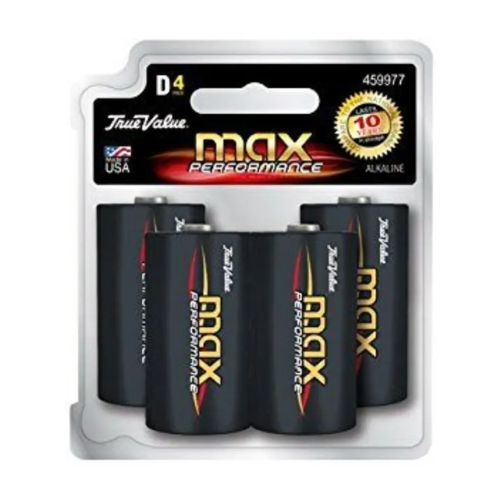 True Value 4 pack D Alkaline Battery TV8134 Lazada PH