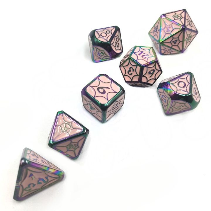 7pcs-set-pink-metal-polyhedral-dice-set-d4-d6-d8-d10-d12-d20-board-game-role-playing-dice