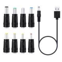 ปลั๊กไฟ8 In 1,สายอะแดปเตอร์จ่ายไฟทอกลวง Usb To Dc พร้อมปลั๊กสำหรับเราเตอร์คีย์บอร์ด