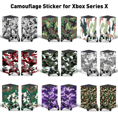 Camo Skin Sticker for Xbox Series X Console and 2 Controllers Xbox Series X Skin Sticker Vinyl Decal Cover for Xbox Series X