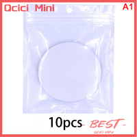 Qcici เทปใสกันลื่นสำหรับห้องน้ำแถบกันลื่นสติกเกอร์รูปเกล็ดหิมะกลม10ชิ้น