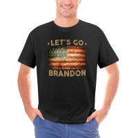 Retro T Shirt Lets Go Brandon American Flag Impeach Biden Tshirt Letter Premium Print Tee Shirt 3Xl Clothing Vote Gift