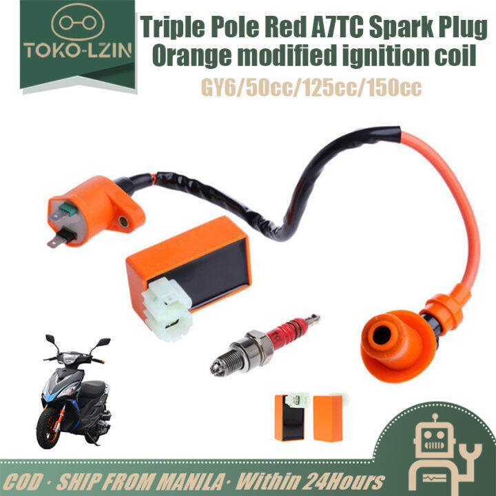 Spark Plug & Redhot Racing Ignition Coil CDI & Ignition Coil for GY6