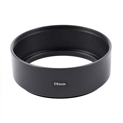 58mm Mount Standard Metal Lens Hood for Canon Nikon Pentax Sony Olympus