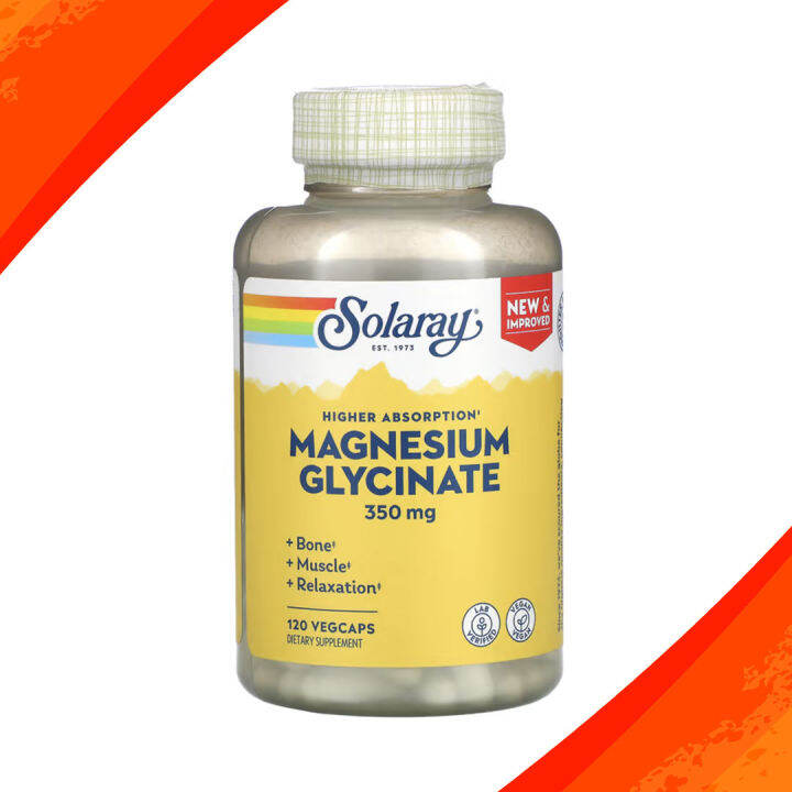 Solaray, High Absorption Magnesium Glycinate, 350 mg, 120 VegCaps ...