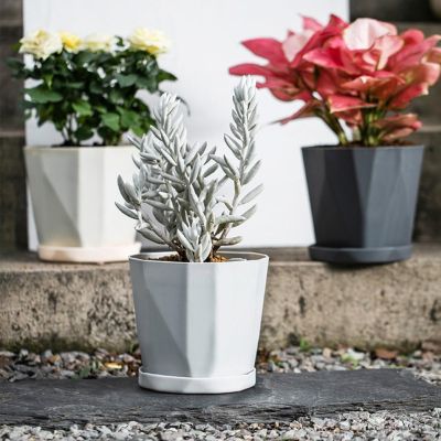 【CC】 1 Set Flowerpot w/Vent Holes Exquisite Plastic Large Opening Succulent Garden Thicken Pot