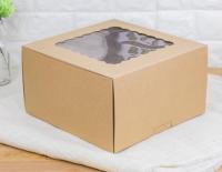 Boxjourney กล่องเค้ก 3 ปอนด์กระดาษคราฟ (ทรงสูง) (10 ใบ/แพค)