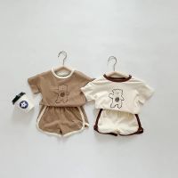 2023 Summer Baby Clothes Outfits Boys Short Sleeved T-shirt Sets Toddler Costume Printed Cartoon Cute Girls Suits  by Hs2023