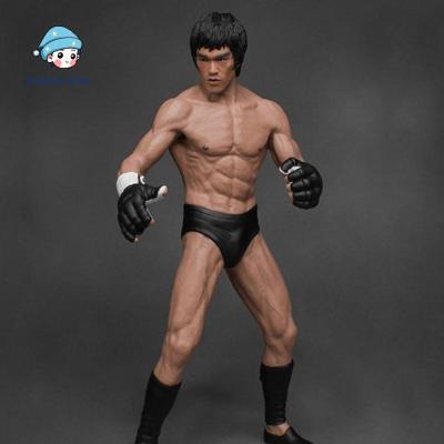 ANIME FAN สำหรับเด็ก PVC Bruce Lee รุ่นต่อสู้ Miniatures เครื่องประดับตุ๊กตา คอลเลกชันรุ่น ของเล่นรุ่น Bruce Lee Action Figures