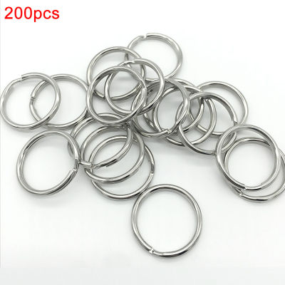 200pcs Gift Keychain Organizer Multifunctional Round Insert Crafts Removable Key Ring Split Metal Hoop Buckle Plated Durable