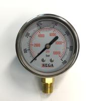 เกจแรงดัน สแตนเลส 2.5" เกลียวล่าง WEGA pressure gauge แสตนเลส ขนาดหน้าปัด 2.5 นิ้ว เกลียว 1/4" ออกด้านล่าง