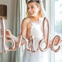 Rose Gold Bride To Be Letter ฟอยล์บอลลูน Mr Mrs งานแต่งงานตกแต่งเจ้าสาว Hen Party Favors Bachelorette Party Supplies-mu xuan trade