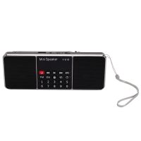 Y-618 Mini Fm Radio Digital Portable Dual 3W Stereo Speaker Mp3 Audio Player High Fidelity Sound Quality W/ 2 Inch Display Screen Support Usb Drive Tf Card Aux-In Earphone-Out