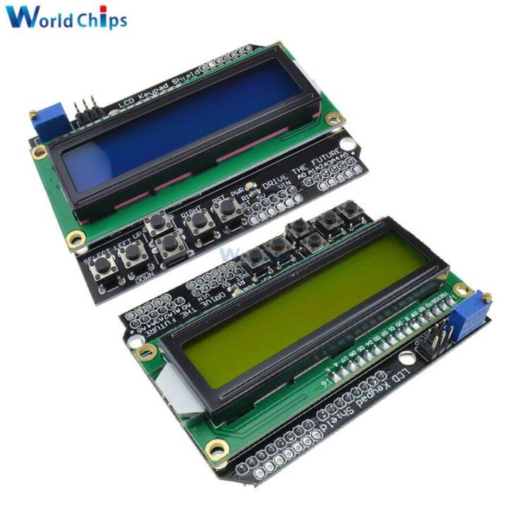 good-quality-baoqingli0370336-จอแสดงผล-lcd-1602-lcd1602-lcd-ที่คลุมแป้นปุ่มสำหรับ-atmega328-arduino-หน้าจอ-atmega2560ราสเบอร์รี่-pi-uno-สีน้ำเงิน-เหลือง-diymore