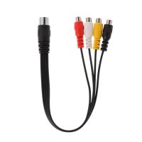 【YF】 30CM 5 Pin Male Din Plug to 4 RCA Phono Female Plugs Audio Cable Wire Cord Connector B85B