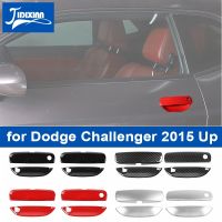 JIDIXIAN ABS รถภายนอกประตู Handle ชามตกแต่งสำหรับ Dodge Challenger 2015 2016 2017 2018 2019 2020 2021 2022 2023 Up